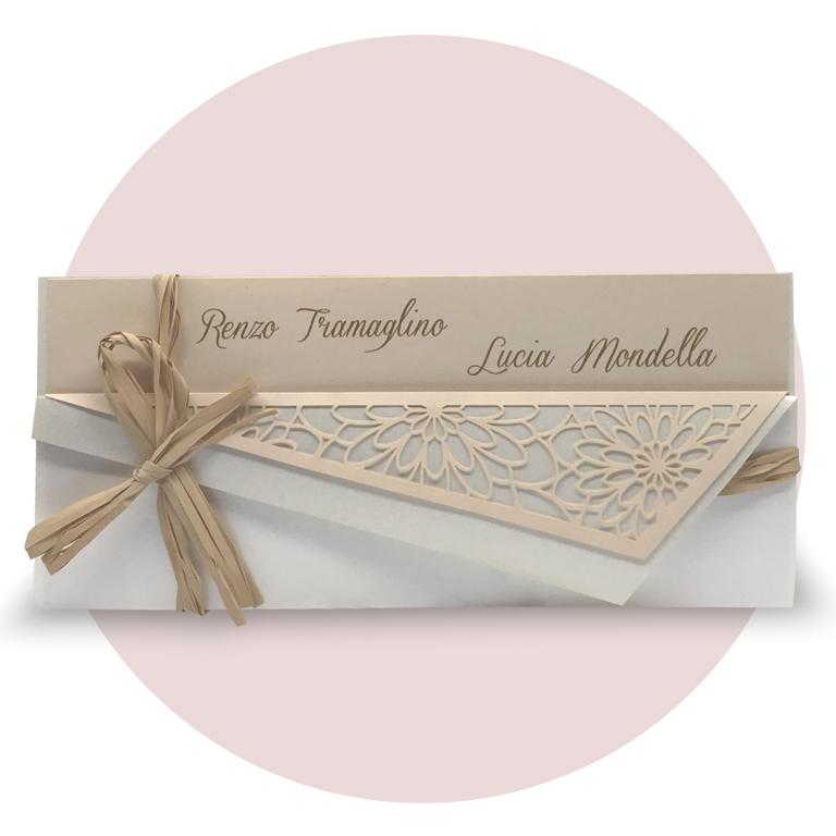 Immagine prodotto: Partecipazione di nozze modello 'laser' cod. LASERF1011