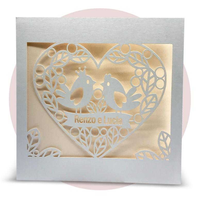 Immagine prodotto: Partecipazione di nozze modello 'laser' cod. LASERF2004