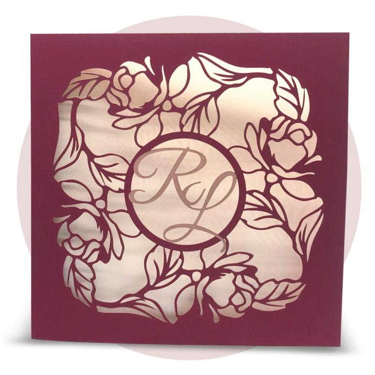 Immagine prodotto: Partecipazione di nozze modello 'laser' cod. LASERF2005