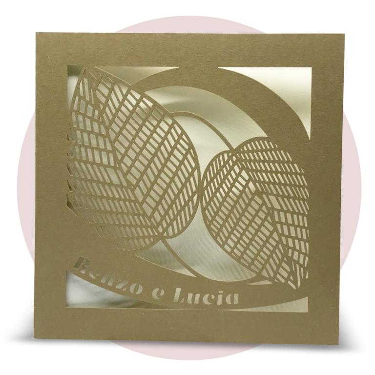 Immagine prodotto: Partecipazione di nozze modello 'laser' cod. LASERF2010