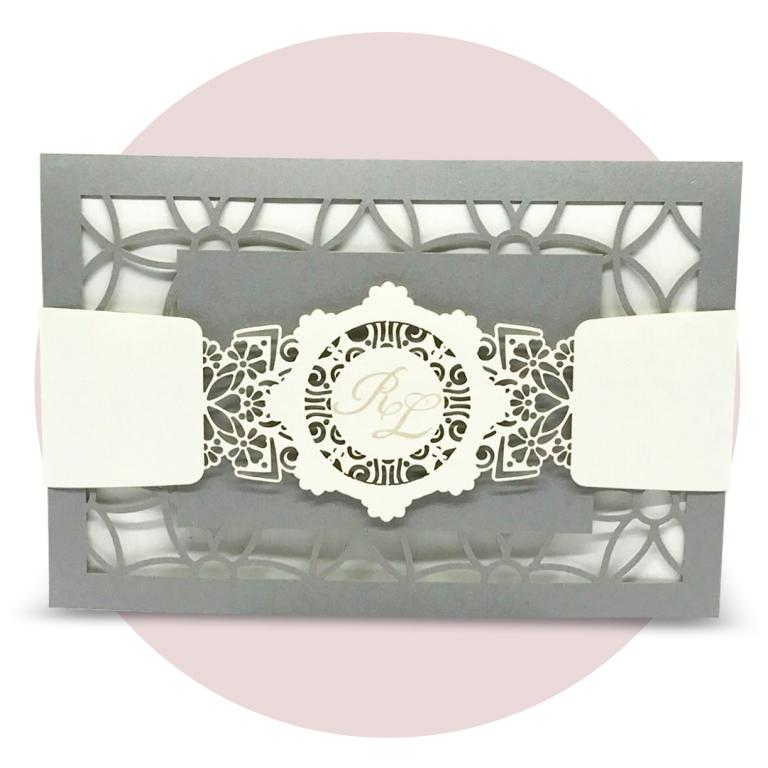 Immagine prodotto: Partecipazione di nozze modello 'laser' cod. LASERF2012