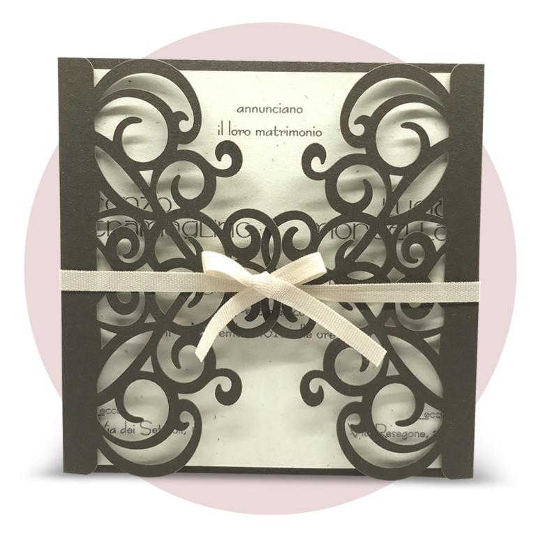 Immagine prodotto: Partecipazione di nozze modello 'laser' cod. LASERF2013