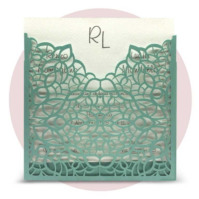 Immagine prodotto: Partecipazione di nozze modello 'laser' cod. LASERF2015