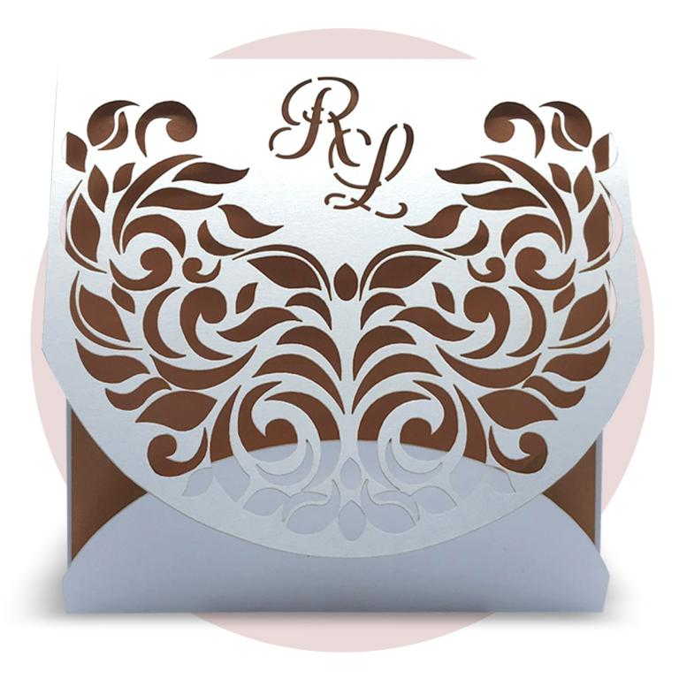 Immagine prodotto: Partecipazione di nozze modello 'laser' cod. LASERF2023