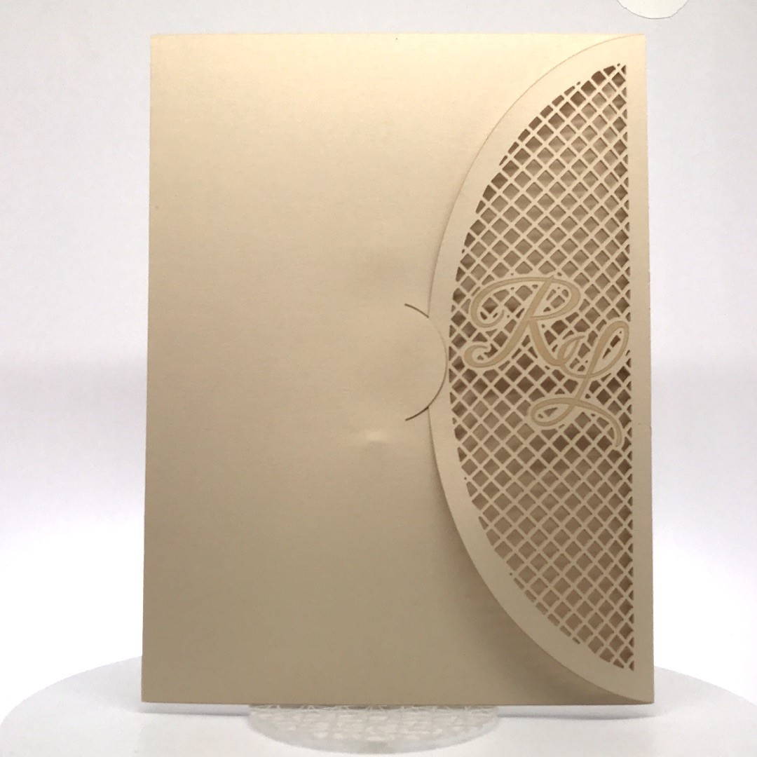 Immagine prodotto: Porta foto sposi in cartoncino  Modello Laser Net Iniziali 1