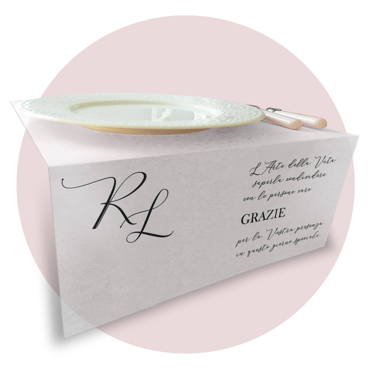 Immagine prodotto: Sottopiatto set ricevimento matrimonio cod. FFP I 0003