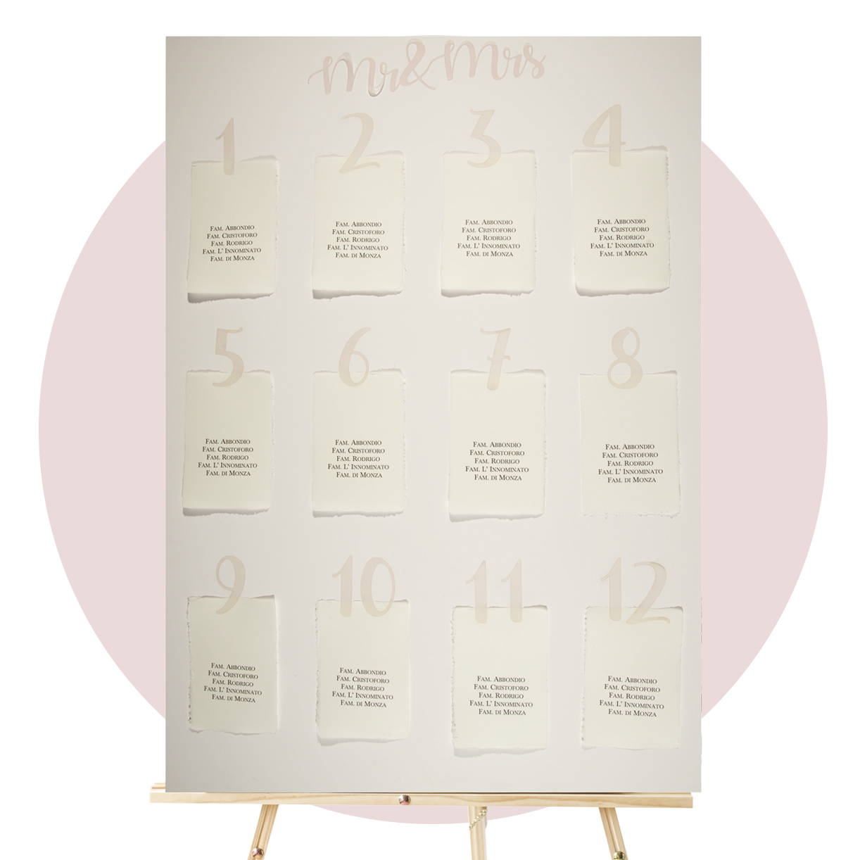 Immagine prodotto: Tableau de marriage set ricevimento matrimonio cod. FFP T 0003