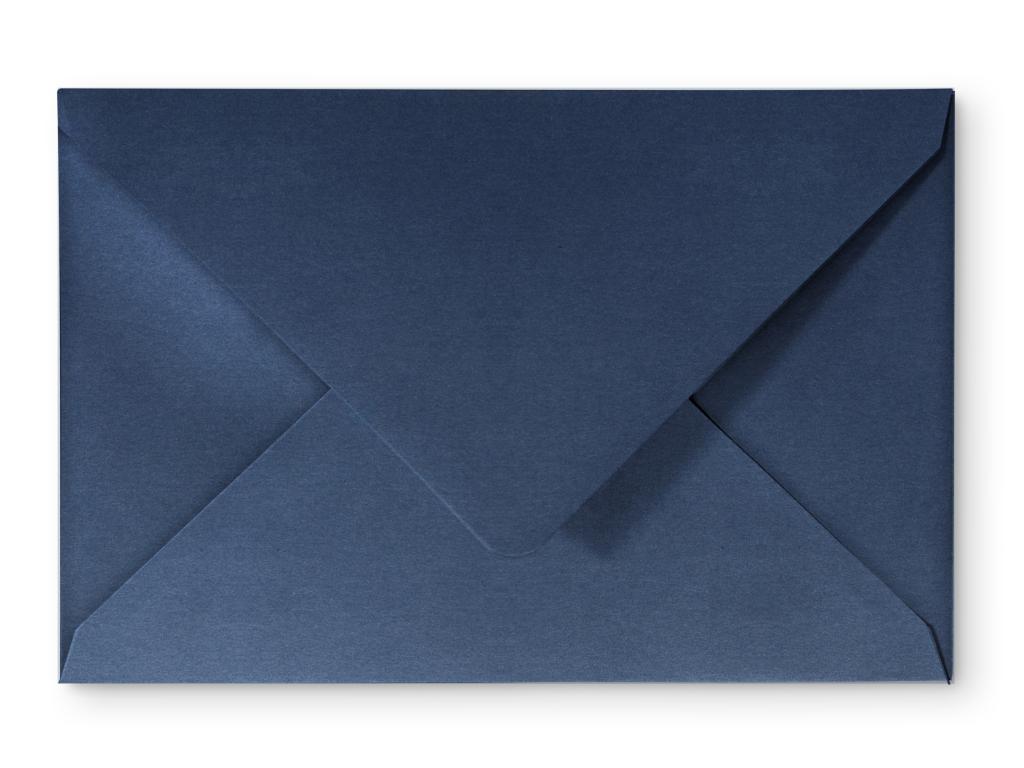 Busta rettangolare cm 12x18  in cartoncino Metal Azzurro