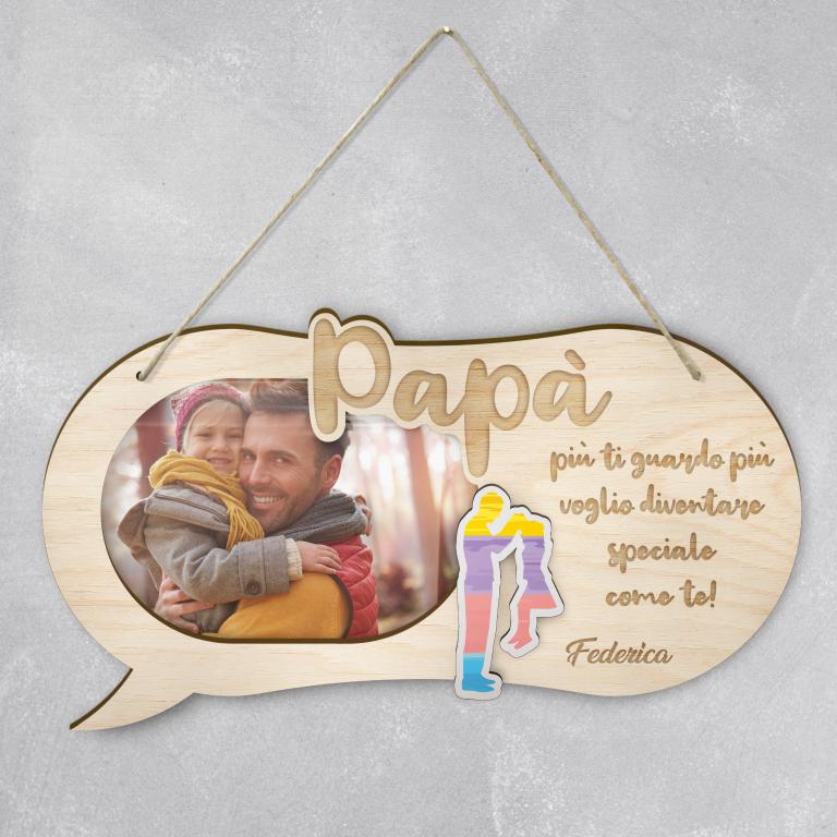 Immagine prodotto: Portafoto da muro in legno per la festa del papà cod FPHOTOFRAMEDAD6