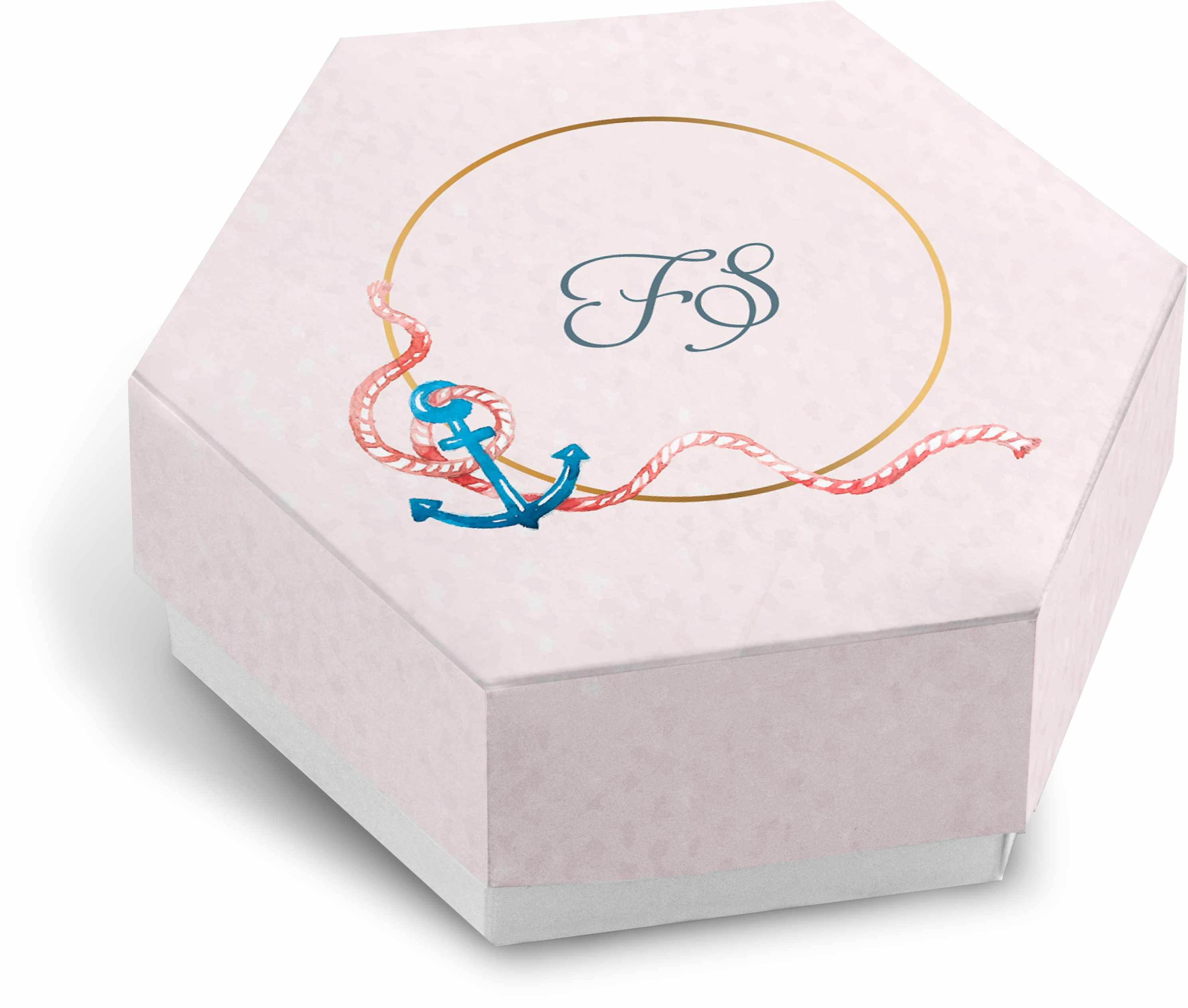 Scatolina porta confetti personalizzata esagonale Easyprint stampabile fai  da te - Modello FES4007